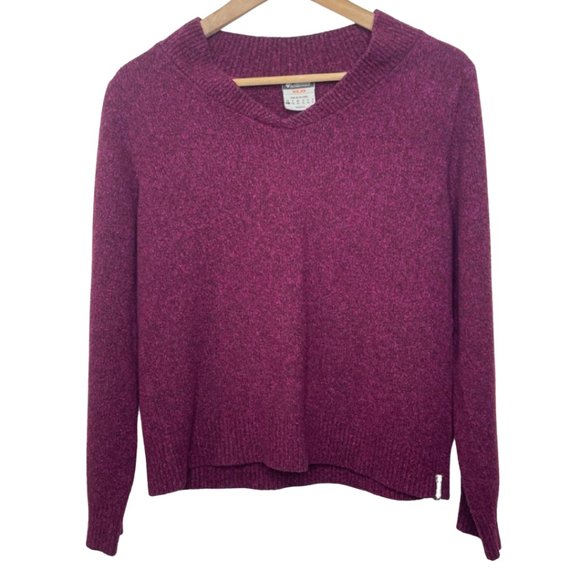 Columbia Sweaters - COLUMBIA | XCO Women's Raspberry Red V Neck Long Sleeve Knit Sweater | Size L